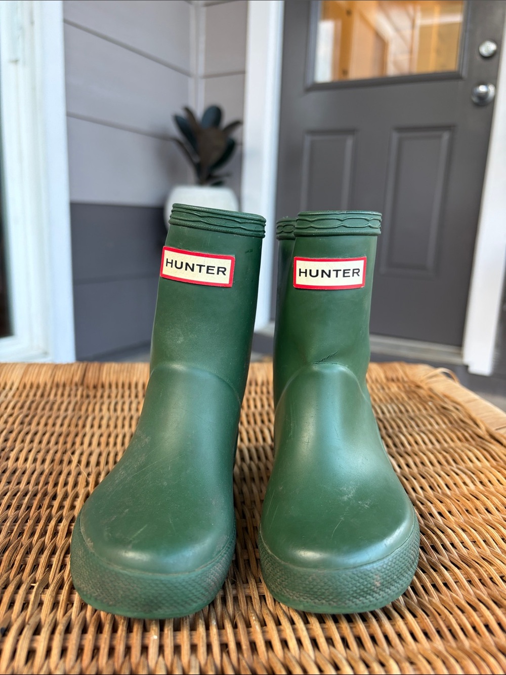 Hunter Rubber Rain Boots Toddler / Kids Forest Green Color